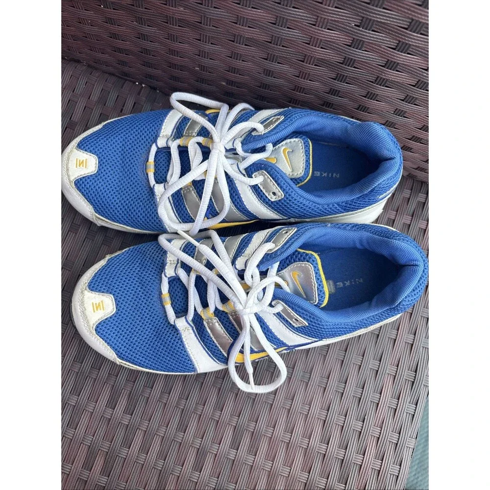Nike Shox Remix II Girls Sz 7Y #318448-471 Blue, White& Yellow Running Athletic
